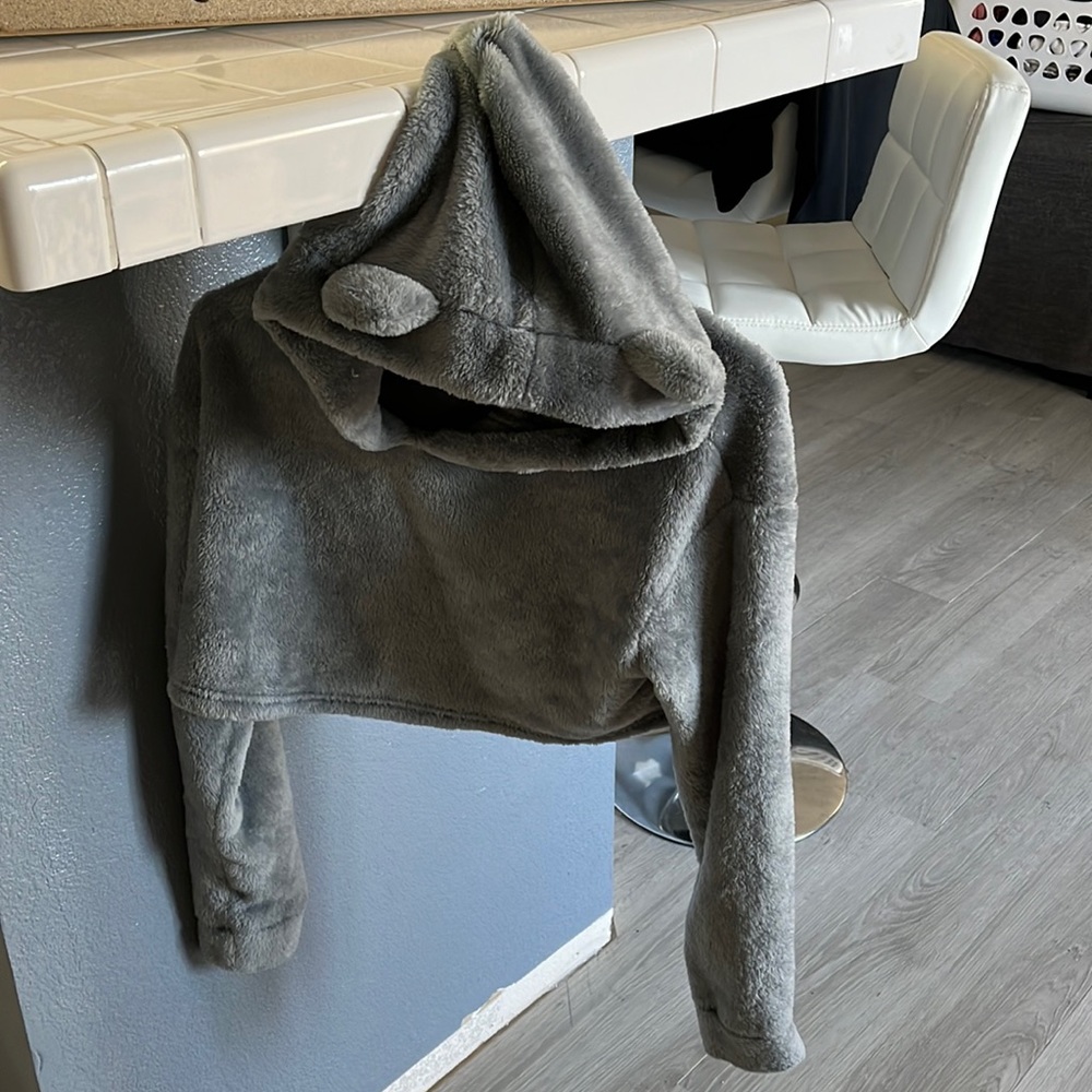 Fuzzie Crop Hoodie